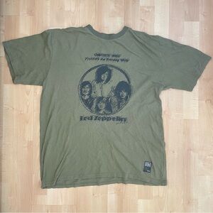 SPELLEDIT | Muted Green oversized Led Zeppelin Graphic T-shirt